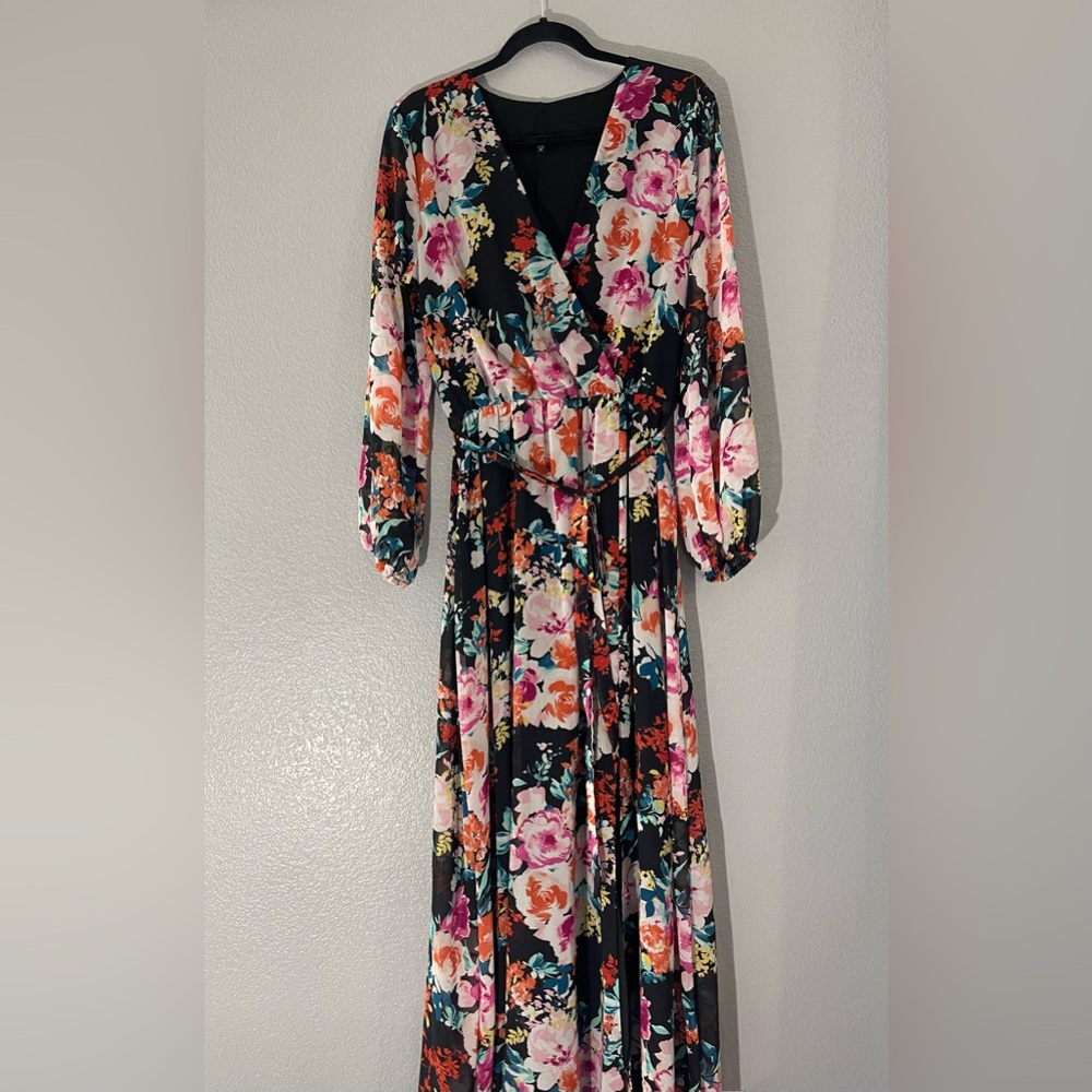 Marina-Size 12- Long sleeve Floral dress